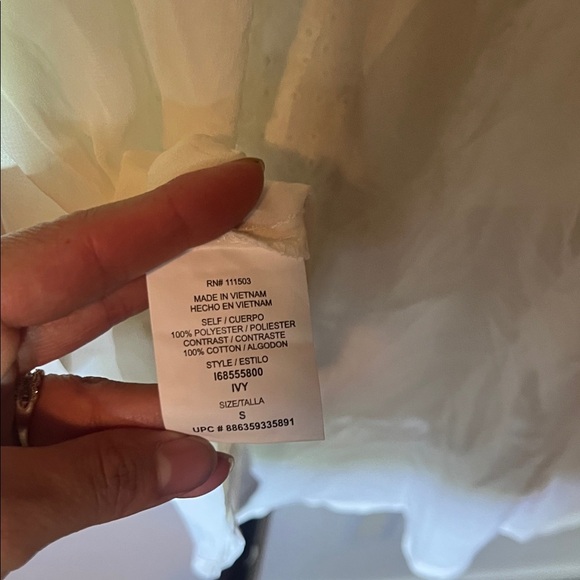 Lily Rose Off-White Sheer Top - Picture 5 of 5